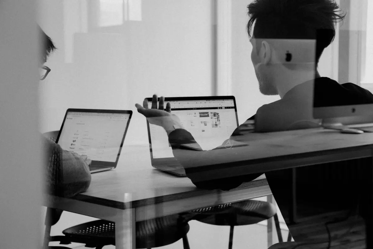 Business partners working through a product decision